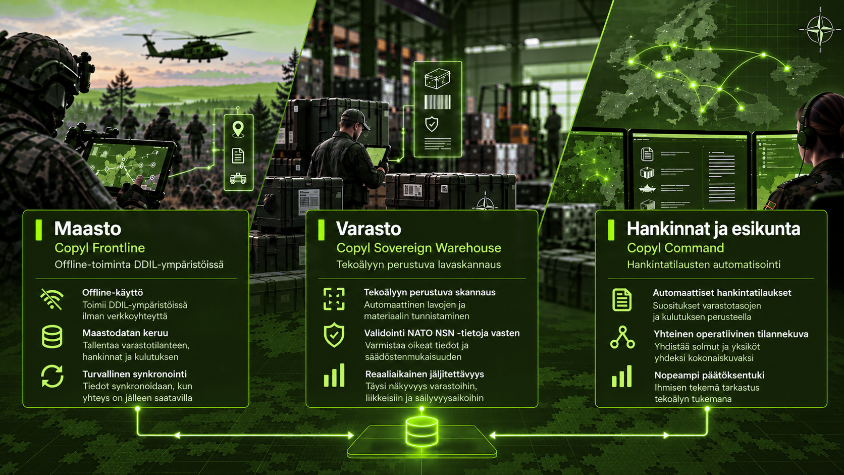 Copyl Defence Suite -arkkitehtuurikaavio